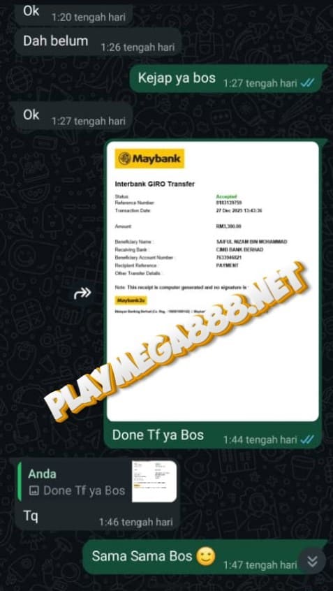 Testimoni Cuci PlayMega888